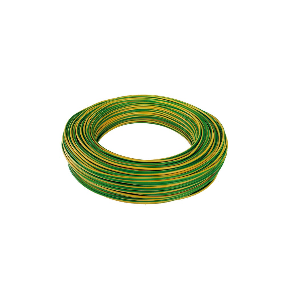 Cavo unipolare antifiamma FS17 1X4mmq Giallo Verde Matassa 100 Mt