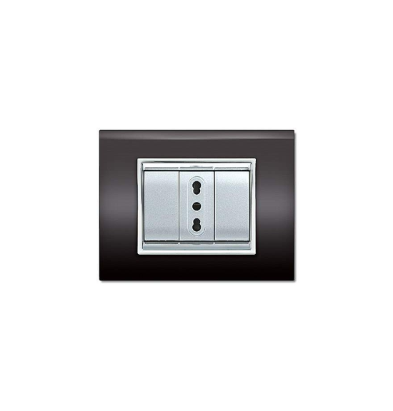 PLACCA NEW PRESTIGE 7 MODULI COLORE NERO ECL3087N – ELETTROCANALI ECL3087N 8053676571734