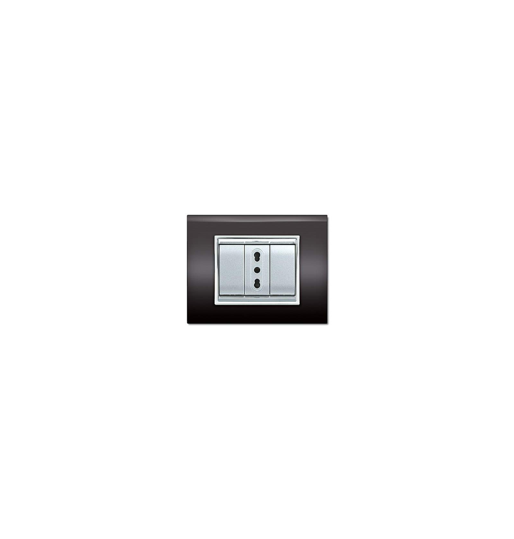 PLACCA NEW PRESTIGE 7 MODULI COLORE NERO ECL3087N – ELETTROCANALI ECL3087N 8053676571734