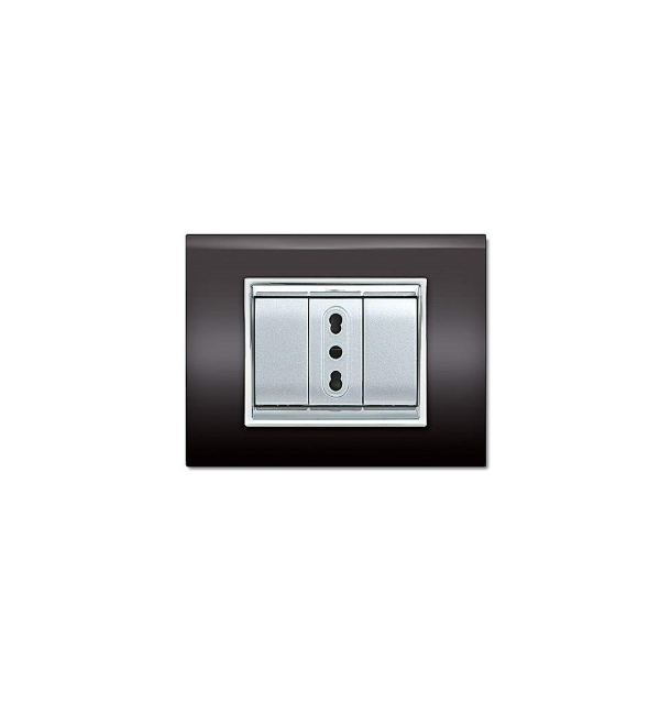 PLACCA NEW PRESTIGE 7 MODULI COLORE NERO ECL3087N – ELETTROCANALI ECL3087N 8053676571734