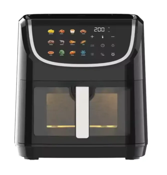 Dcg Friggitrice ad Aria Capacità 8 Litri Potenza 1800 Watt Timer Termostato e Rivestimento Antiaderente colore Nero - FR3608BDN