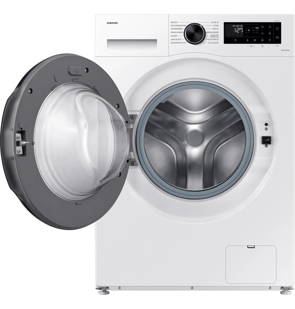 Samsung Lavatrice 11 Kg Classe A Profondità 60 cm Centrifuga 1400 giri Inverter Vapore Wi-Fi Ecolavaggio - WW11DG5B25AE