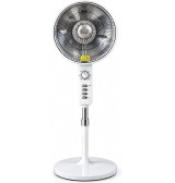 DCG SA9680 Stufa Elettrica Oscillante 900W Carbon Crystal a Piantana 124cm Basso Consumo Nuovo Design Silver-Cromato