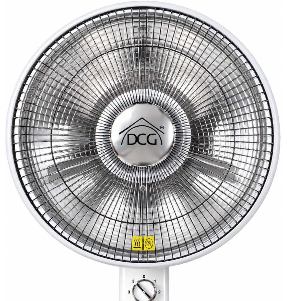 DCG SA9865t Stufa Elettrica Oscillante 900W Carbon Crystal a Piantana 124cm Basso Consumo Nuovo Design con telecomando