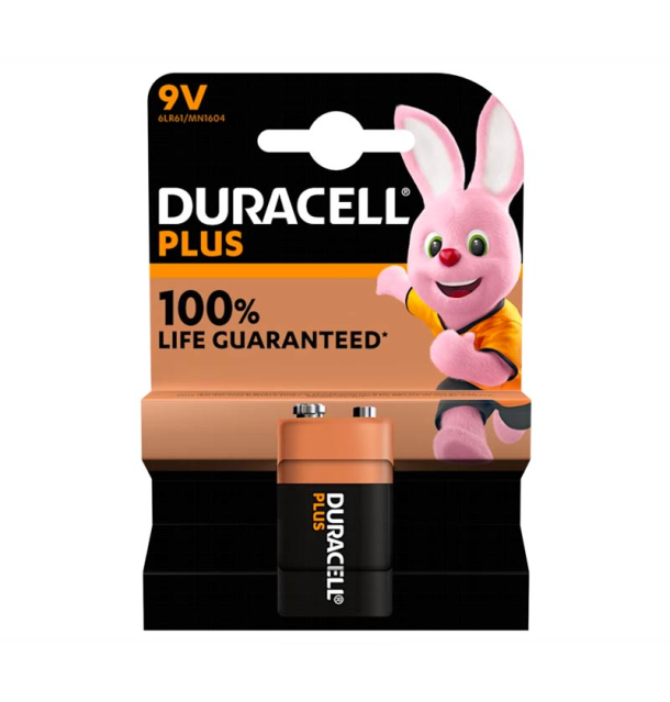 TRANSISTOR ALCALINA 9V – DURACELL – PLUS POWER – BLISTER DA 1PCS