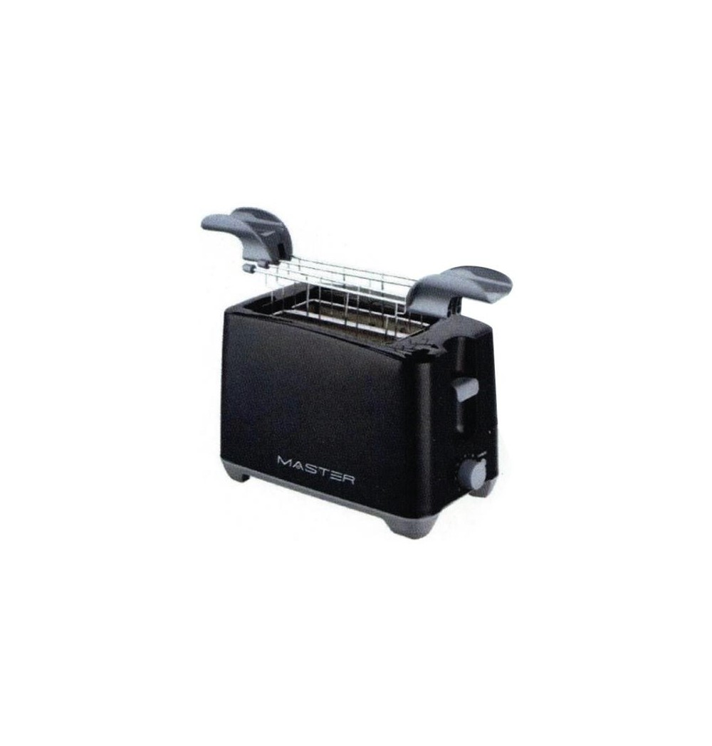 MASTER Tostapane TOAST04M-BK - 750W con 2 Pinze Acciaio - Nero