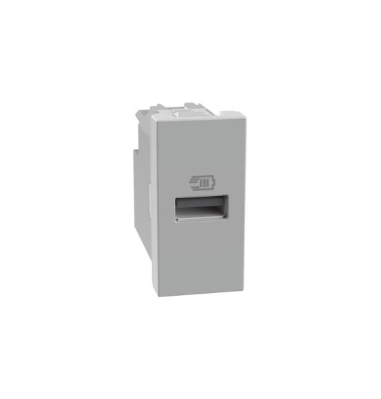 Caricatore USB con una porta tipo A MatixGo Bticino JG4191A silver