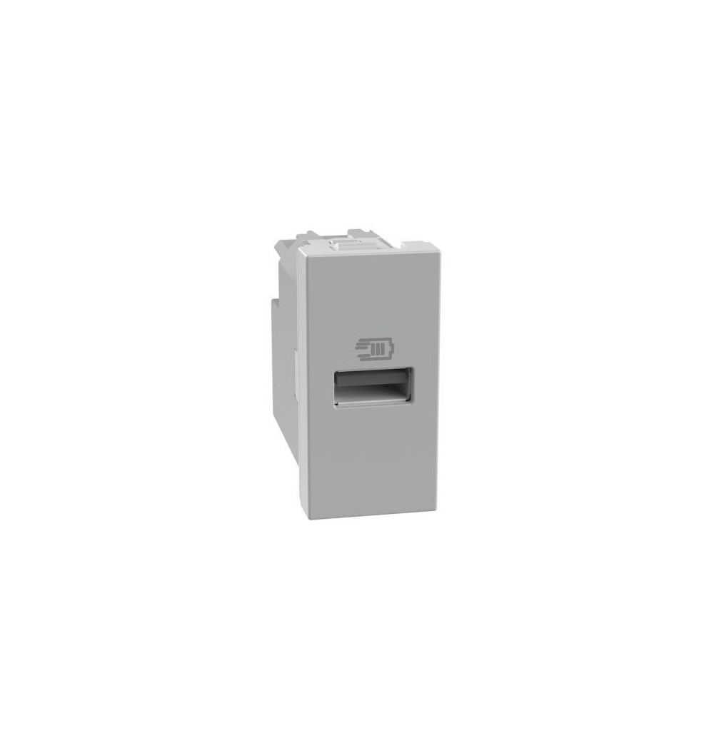 Caricatore USB con una porta tipo A MatixGo Bticino JG4191A silver