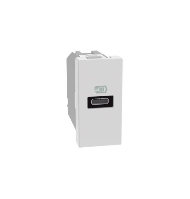 Caricatore USB con una porta tipo C Bticino MatixGo JW4192C BIANCO