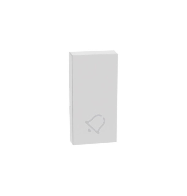 Copritasto con simbolo campanello per comandi basculanti Bticino MatixGo JW4915D BIANCO
