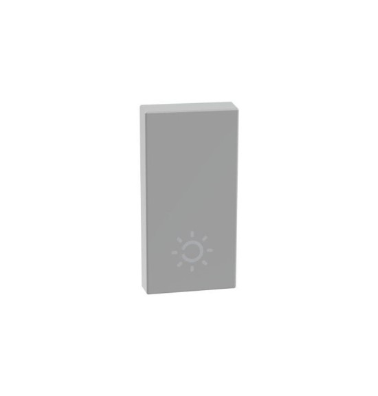 Copritasto con simbolo lampada per comandi assiali MatixGo Bticino JG4916A silver