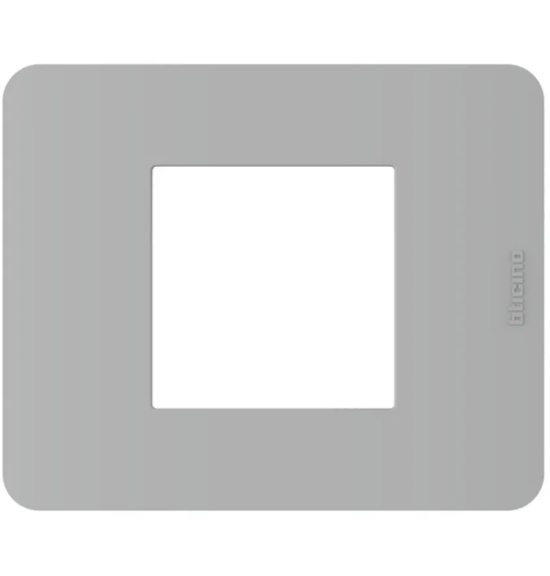 Placca Bticino MatixGO 2 moduli Grigio JA4802JG