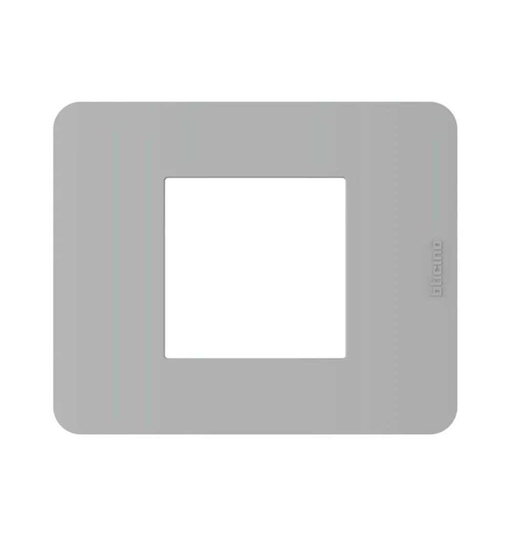Placca Bticino MatixGO 2 moduli Grigio JA4802JG