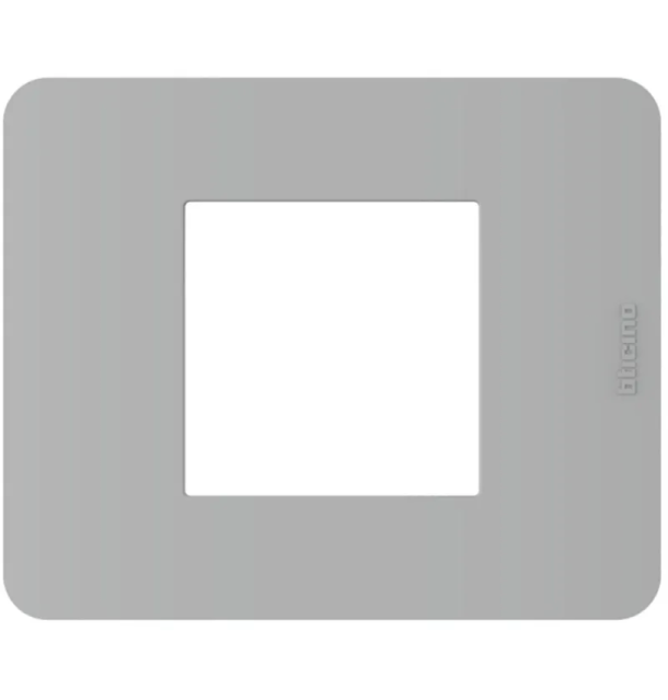 Placca Bticino MatixGO 2 moduli Grigio JA4802JG