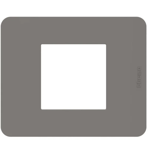 Placca Bticino MatixGO Tortora 2M JA4802TD
