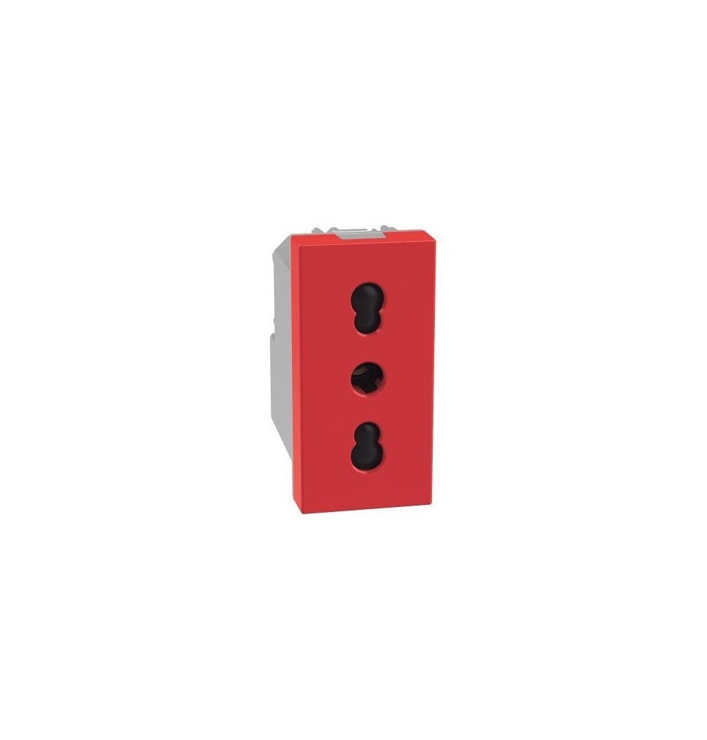Presa bipasso ROSSA 2P+T 16 A Bticino MatixGo J4180R
