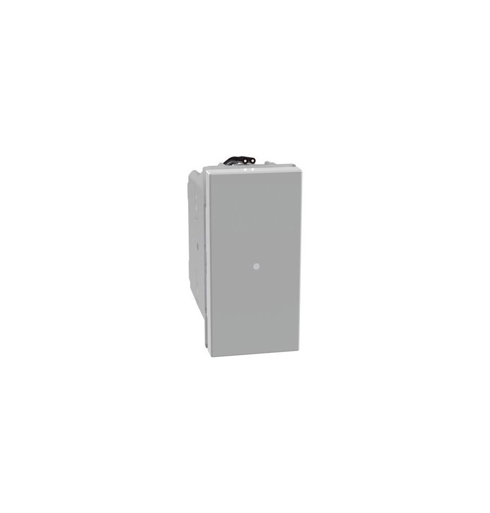 Pulsante assiale 1P (NO) 10A MatixGo Bticino JG4055 silver 250Vac - illuminabile