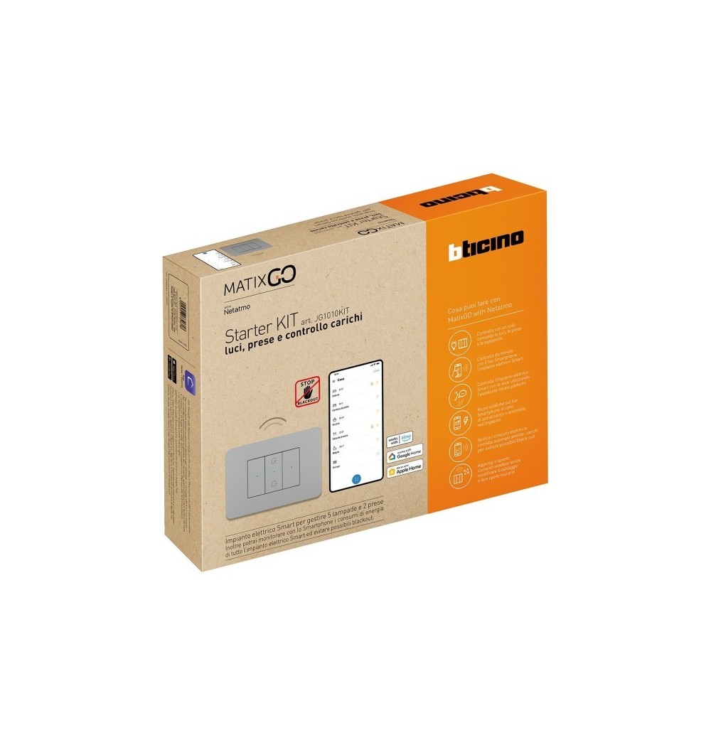 Starter kit connesso MatixGO Bticino JG3010KIT SILVER