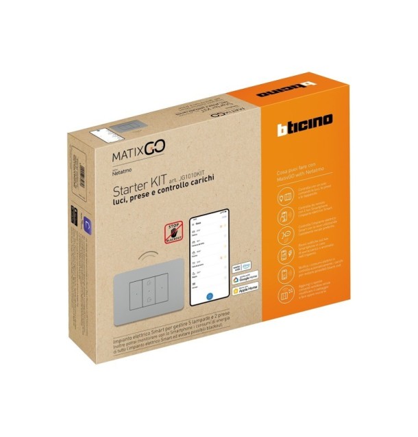 Starter kit connesso MatixGO Bticino JG3010KIT SILVER
