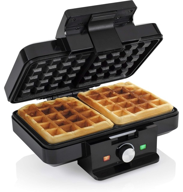 Tristar WF-1165 Piastra per Waffle 1000W, in plastica e Acciaio Inox