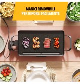 Tristar Table Grill Slim M - Piastra di cottura con ampia superficie di 46 x 26 cm - Termostato regolabile BP-2667