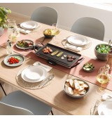 Tristar Table Grill Slim M - Piastra di cottura con ampia superficie di 46 x 26 cm - Termostato regolabile BP-2667