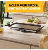 Tristar Table Grill Slim M - Piastra di cottura con ampia superficie di 46 x 26 cm - Termostato regolabile BP-2667