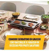 Tristar Table Grill Slim M - Piastra di cottura con ampia superficie di 46 x 26 cm - Termostato regolabile BP-2667
