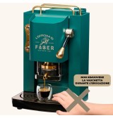 Faber Macchina Caffè a Cialde Espresso Capacità 1,3 Litri Potenza 500W colore BRITISH GREEN Pro Deluxe