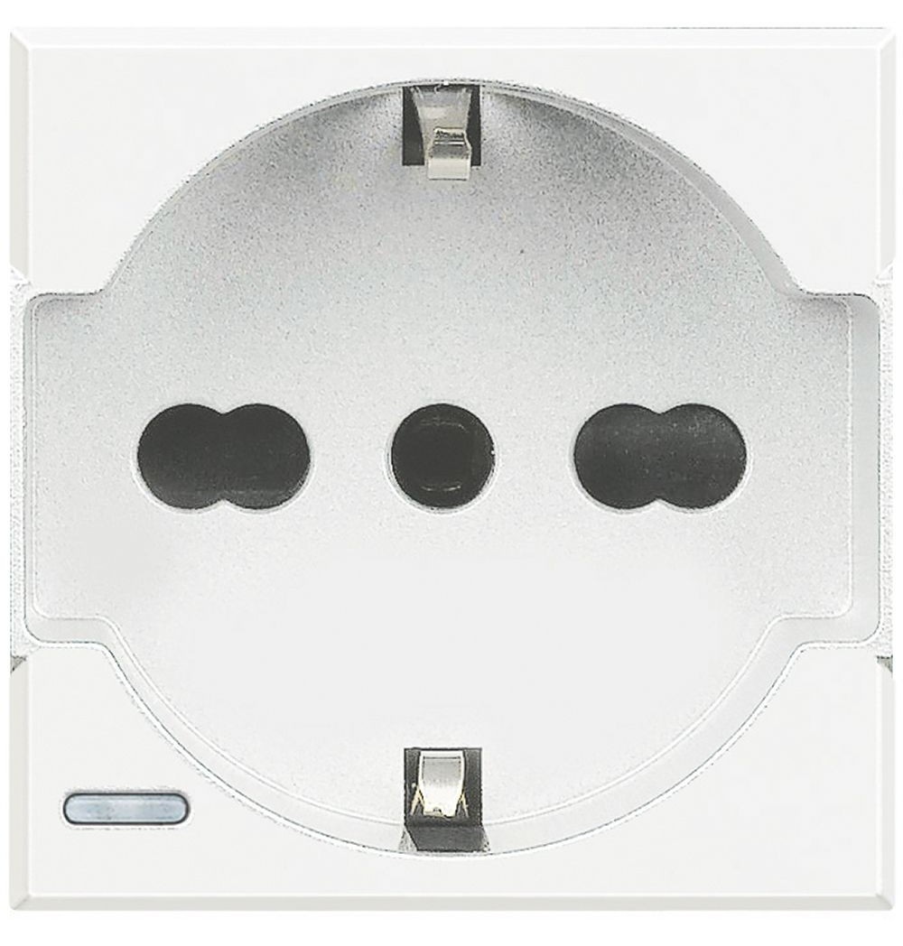 Presa Trivalente Bticino Axolute Bianca 2 Moduli HD4140A16