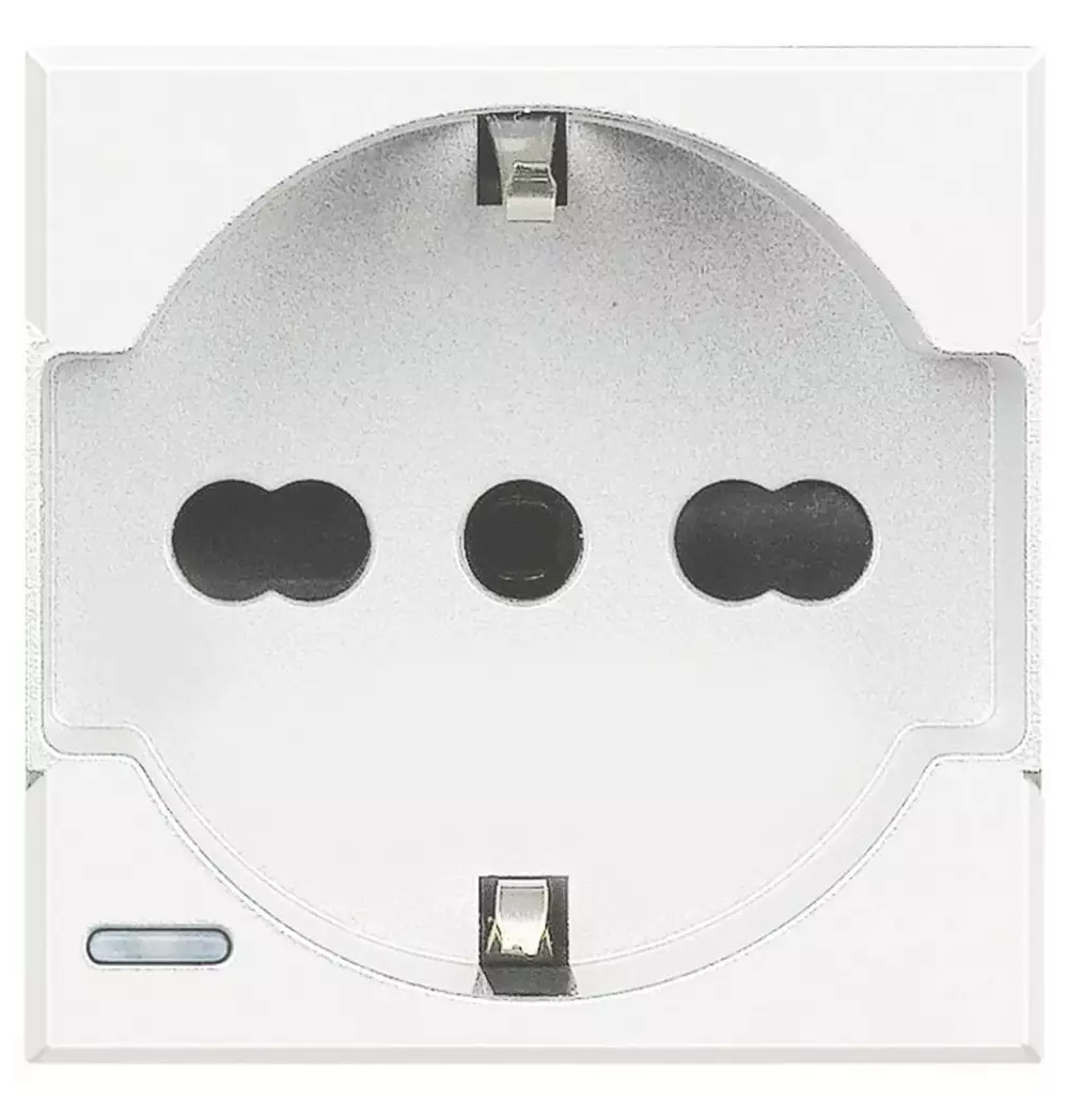 Presa Trivalente Bticino Axolute Bianca 2 Moduli HD4140A16