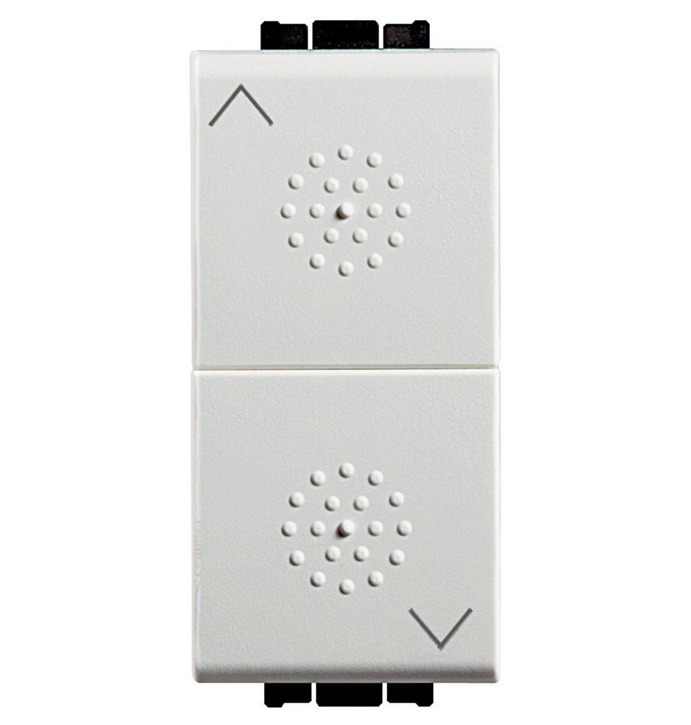 Pulsante n4037  interbloccato bticino con 2 interblocchi 10a living light