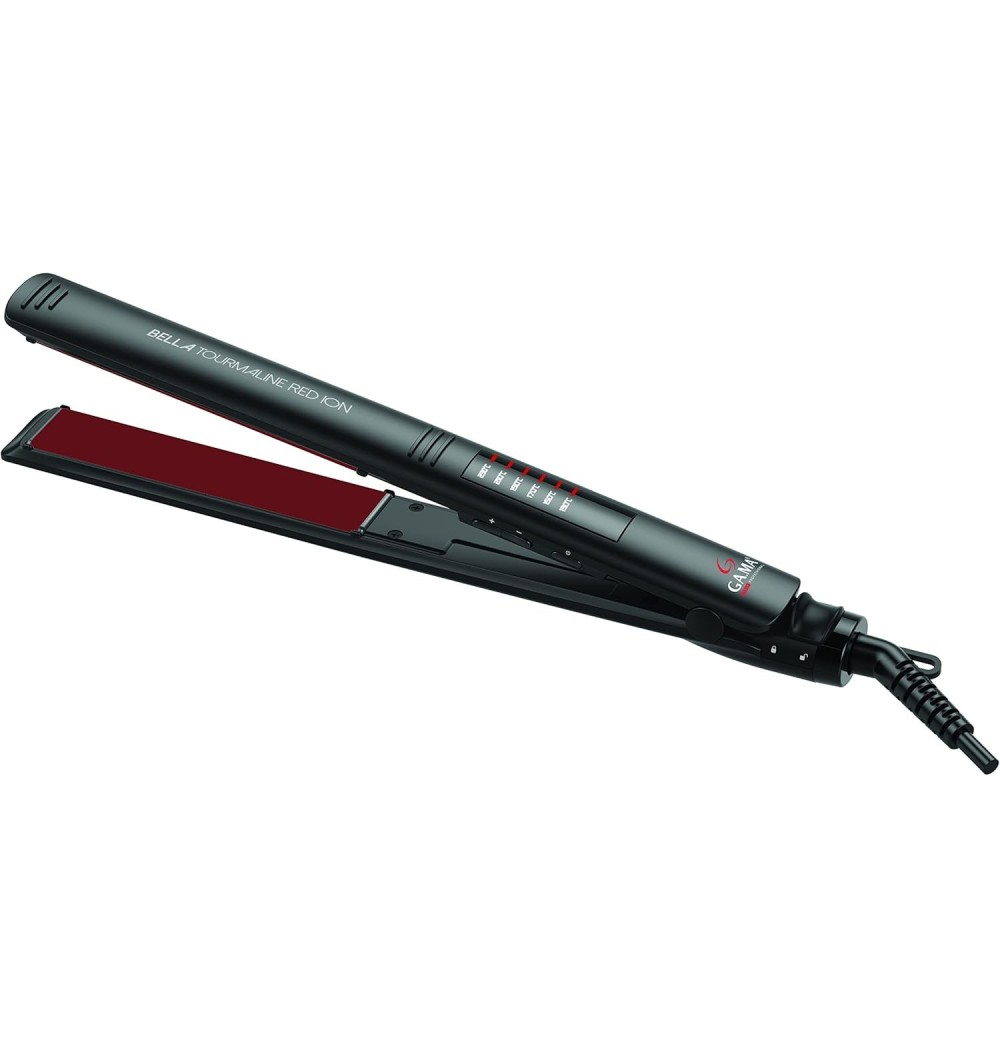 Gama Piastra per Capelli Funzione Ionica Bella Tourmaline Red Ion Led
