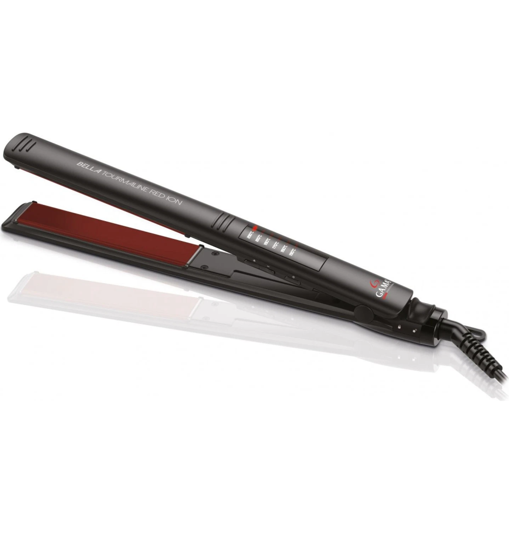Gama Piastra per Capelli Funzione Ionica Bella Tourmaline Red Ion Led
