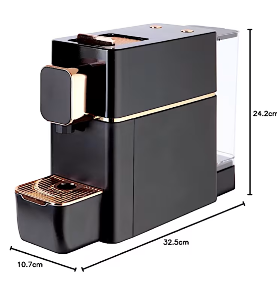Espresso Due Linda Black 367 Macchina da Caffè a Capsule