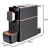 Espresso Due Linda Black 367 Macchina da Caffè a Capsule