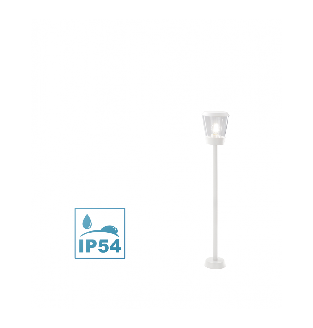 Ges824 paletto design h100 esterno E27 ip54 bianco gea led