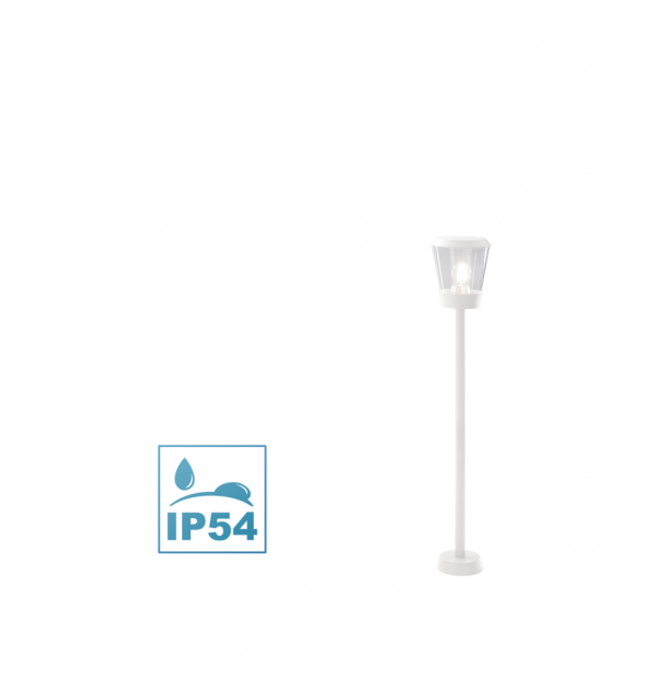 Ges824 paletto design h100 esterno E27 ip54 bianco gea led