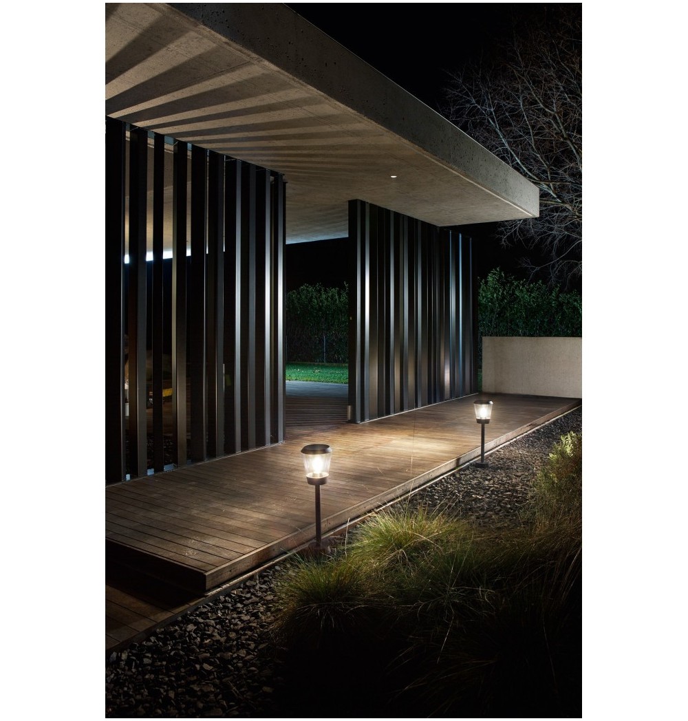 Ges824 paletto design h100 esterno E27 ip54 bianco gea led