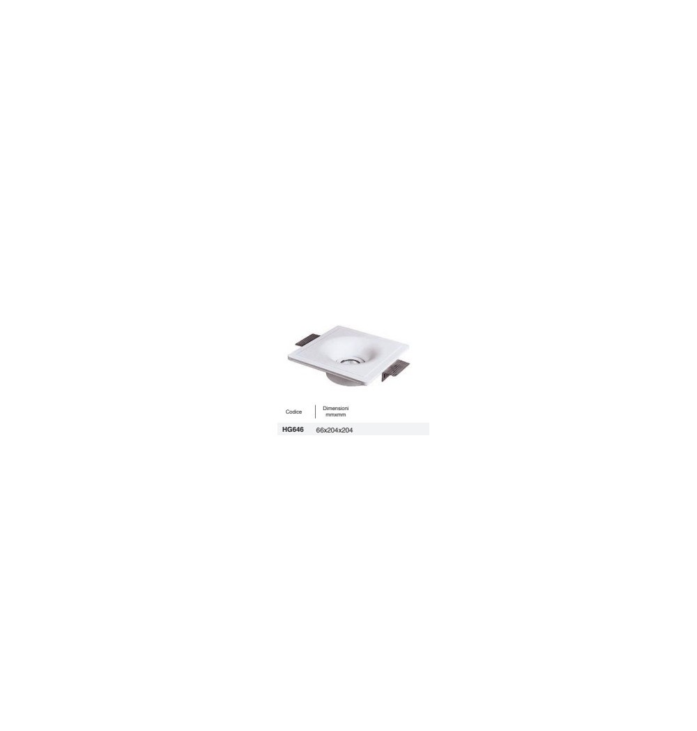 Faretto incasso in gesso HG646