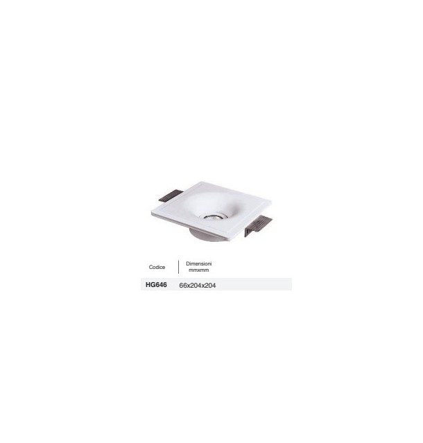Faretto incasso in gesso HG646
