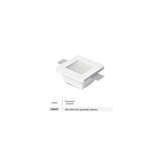 Faretto incasso in gesso HG647