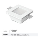 Faretto incasso in gesso HG647