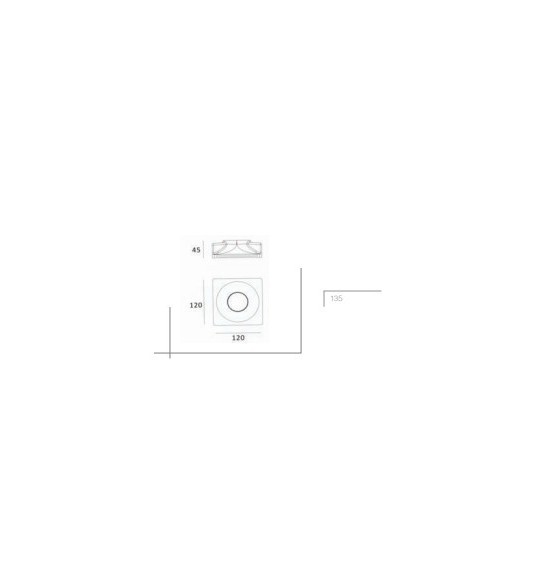 Faretto incasso in gesso HG647