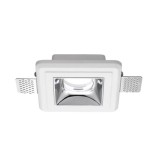Faretto In Gesso Incasso Quadrato Cover Cromo 12x12 cm GFA631 Gea Led